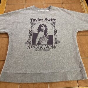 Taylor Swift Speak Now Official Merchandise Oversized Sweatshirt Short Sleeve L